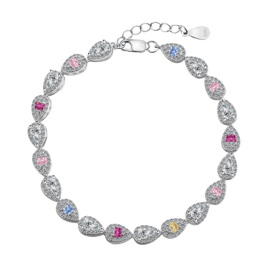 [Regal Gem Jewelry]0.25 Carat Radiant Water Drop Shape Daily Bracelet