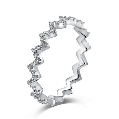 [Regal Gem Jewelry]Delicate Enchanting Wave Shape Daily Ring