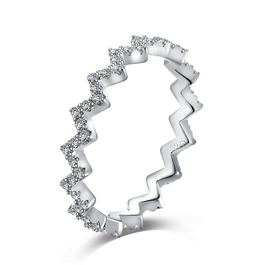 [Regal Gem Jewelry]Delicate Enchanting Wave Shape Daily Ring