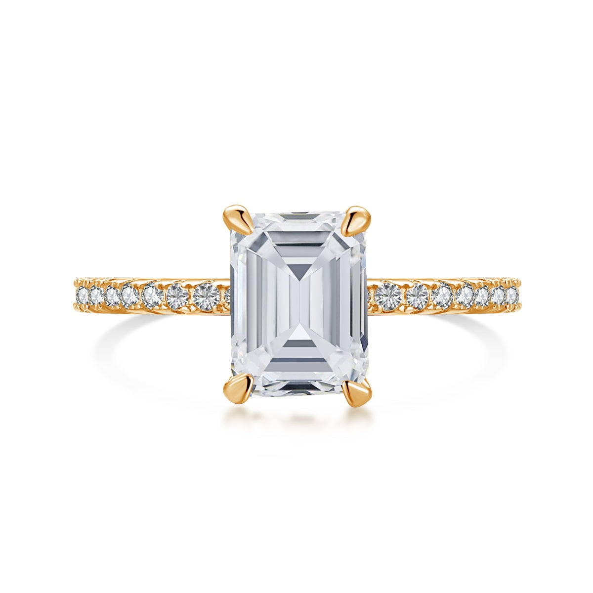 [Regal Gem Jewelry]2.0 Carat Scintillating Ornate Radiant Cut Party Ring