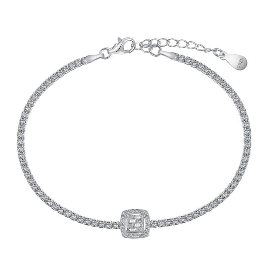 [Regal Gem Jewelry]Luxurious Dazzling Square Shape Banquet Bracelet