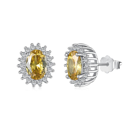 [Regal Gem Jewelry]Delicate Radiant Oval Cut Daily Earrings