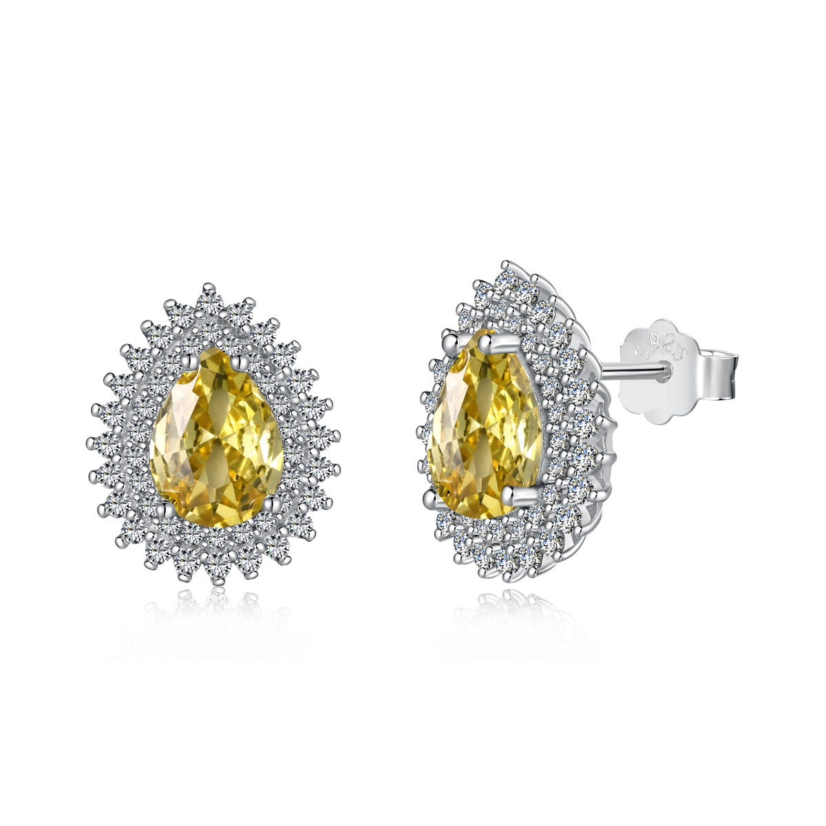 [Regal Gem Jewelry]Delicate Gorgeous Pear Cut Daily Earrings