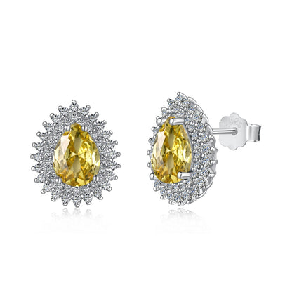 [Regal Gem Jewelry]Delicate Gorgeous Pear Cut Daily Earrings
