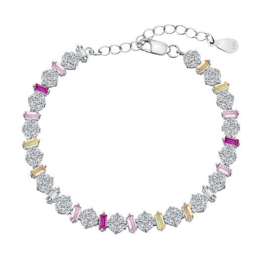 [Regal Gem Jewelry]Radiant Colorful Round Shape Daily Bracelet