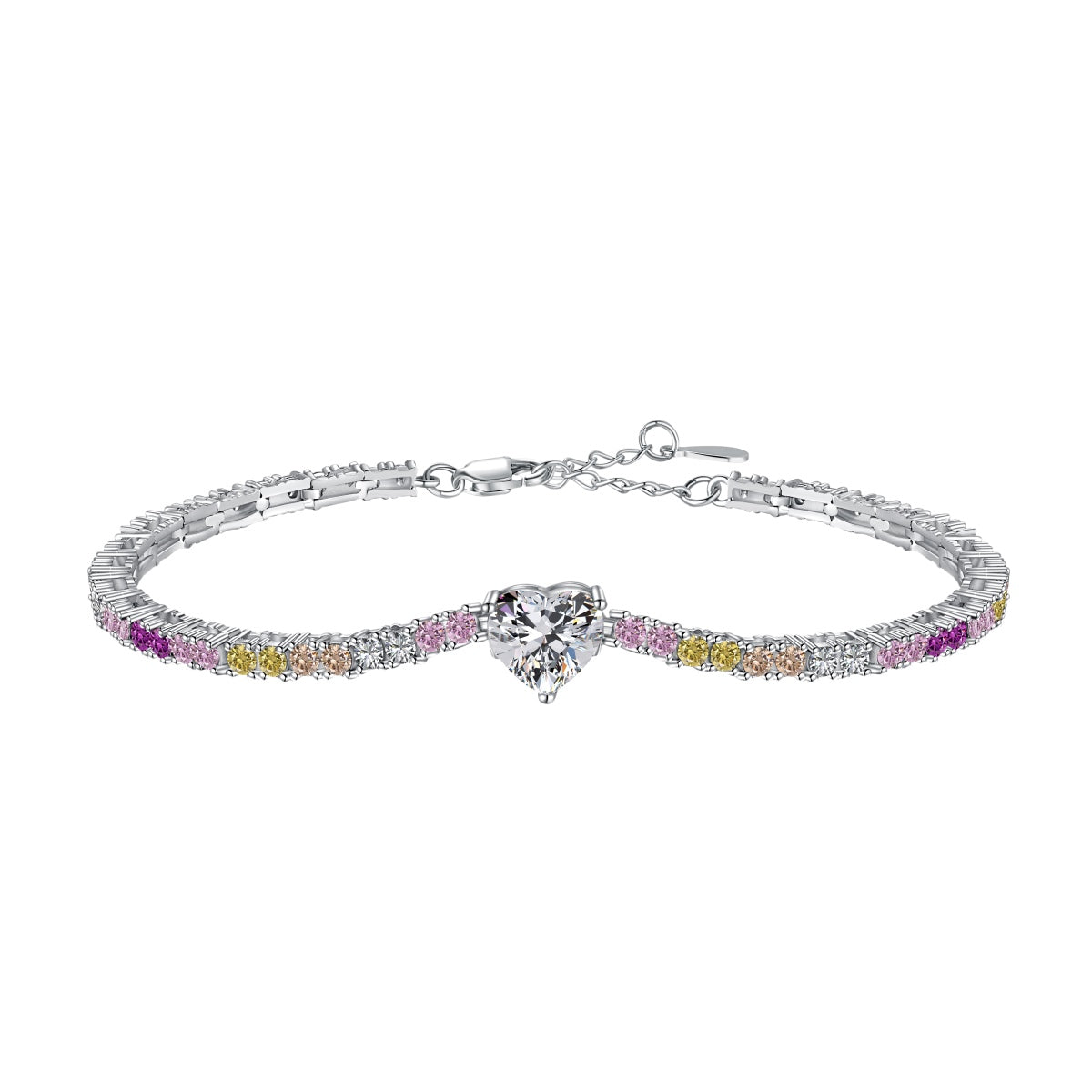 [Regal Gem Jewelry]Delicate Romantic Heart Shape Lover Bracelet