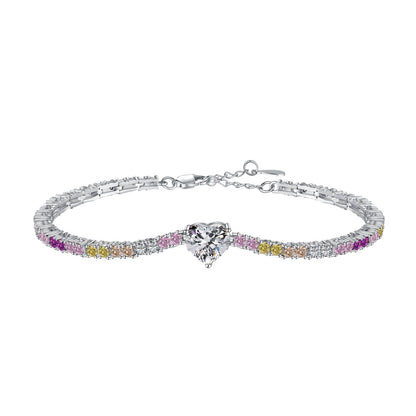 [Regal Gem Jewelry]Delicate Romantic Heart Shape Lover Bracelet