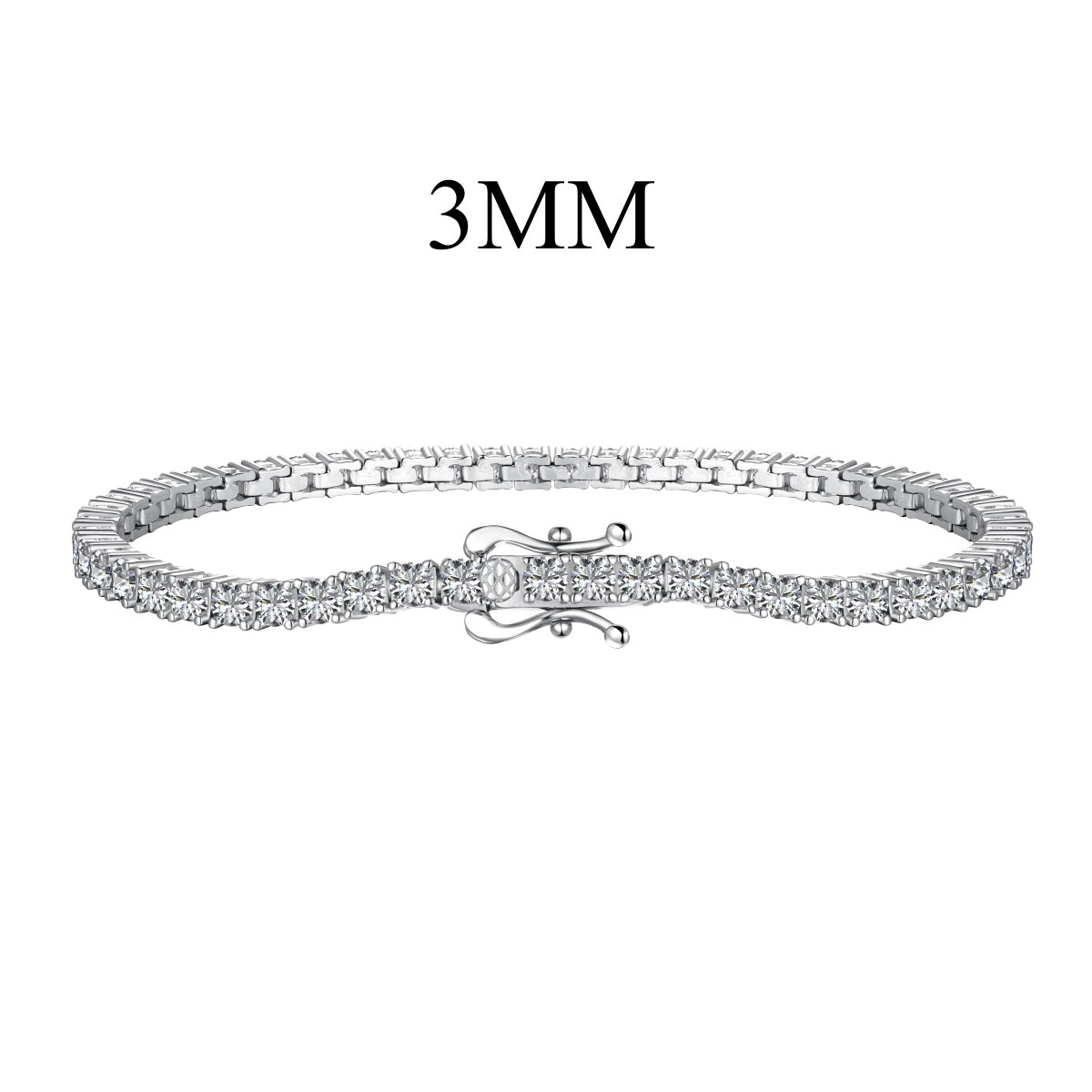 [Regal Gem Jewelry]Dainty Charming Round Cut Tennis Bracelet