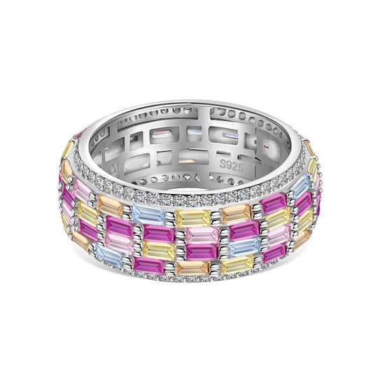 [Regal Gem Jewelry]Radiant Colorful Radiant Cut Daily Ring