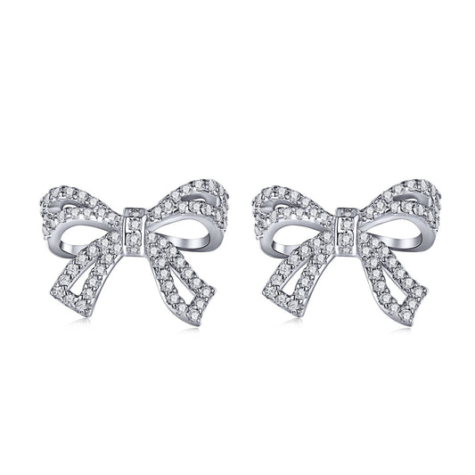[Regal Gem Jewelry]Dainty Bow Shape Earrings