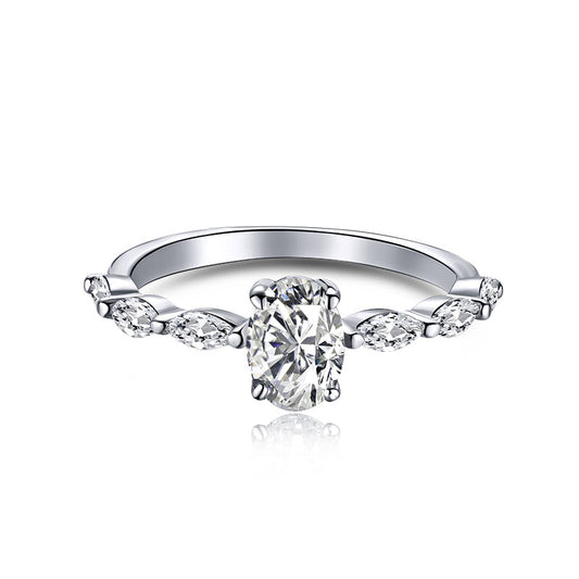 [Regal Gem Jewelry]0.75 Carat Luxurious Vibrant Elongated Cushion Cut Daily Ring