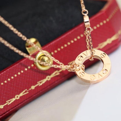 [Regal Gem]LOVE NECKLACE ADJUSTABLE Regal Gem GOLD 2 DIAMOND