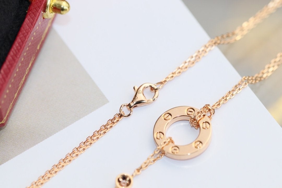 [Regal Gem]LOVE NECKLACE ADJUSTABLE Regal Gem GOLD 2 DIAMOND