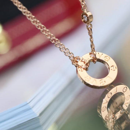 [Regal Gem]LOVE NECKLACE ADJUSTABLE Regal Gem GOLD 2 DIAMOND