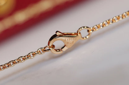 [Regal Gem]LOVE NECKLACE PINK GOLD AND SILVER