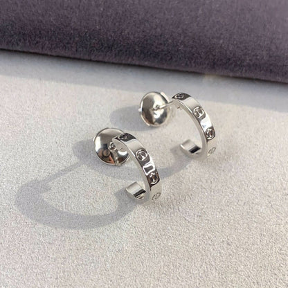 [Regal Gem]LOVE EARRINGS 2.65MM SILVER