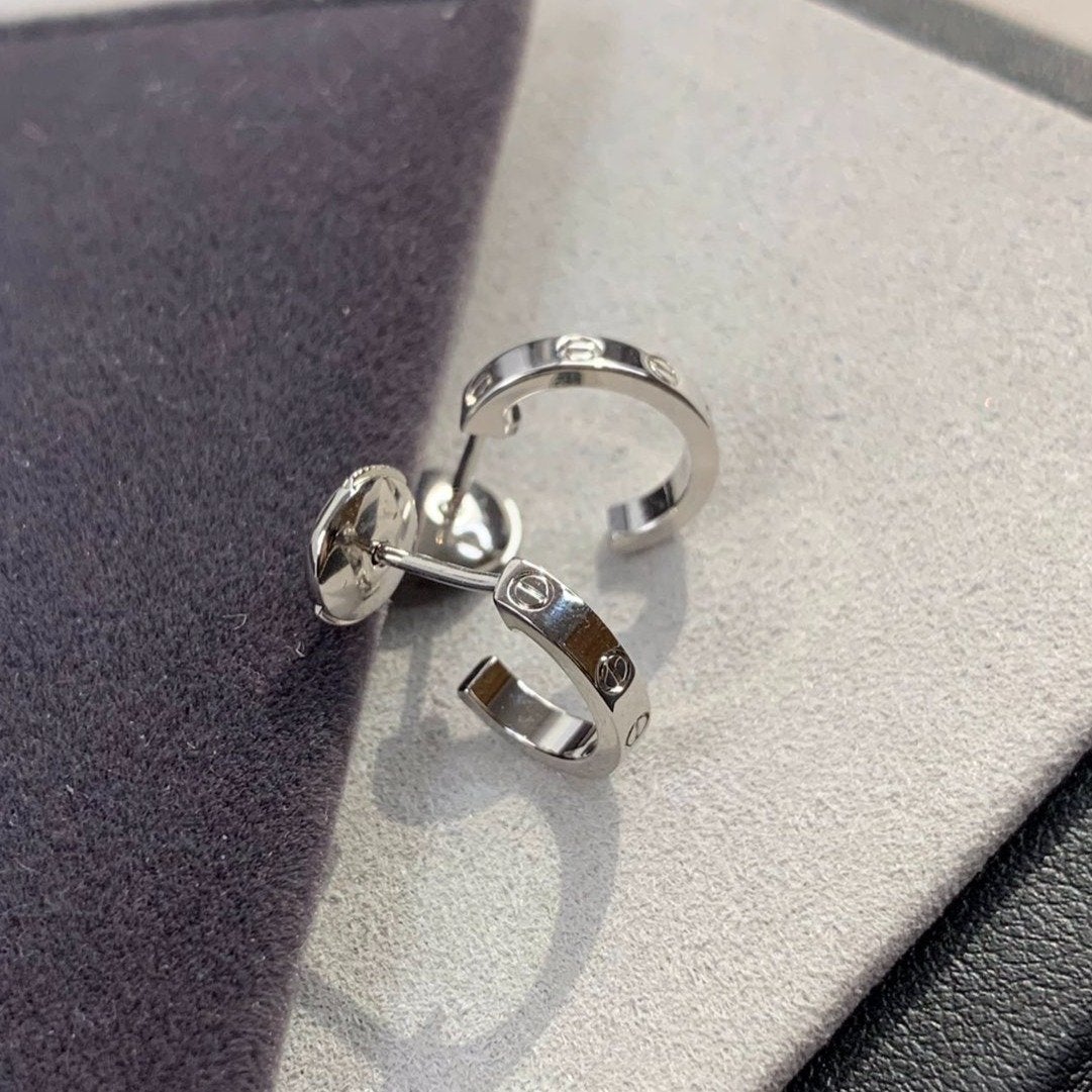[Regal Gem]LOVE EARRINGS 2.65MM SILVER