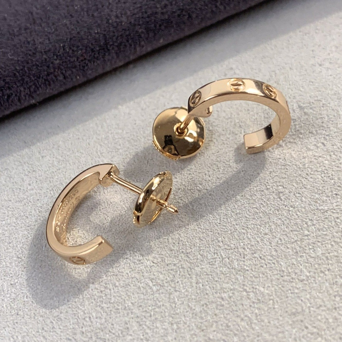 [Regal Gem]LOVE EARRINGS 2.65MM PINK GOLD