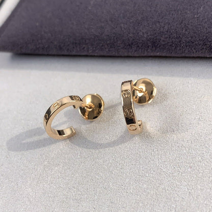 [Regal Gem]LOVE EARRINGS 2.65MM PINK GOLD
