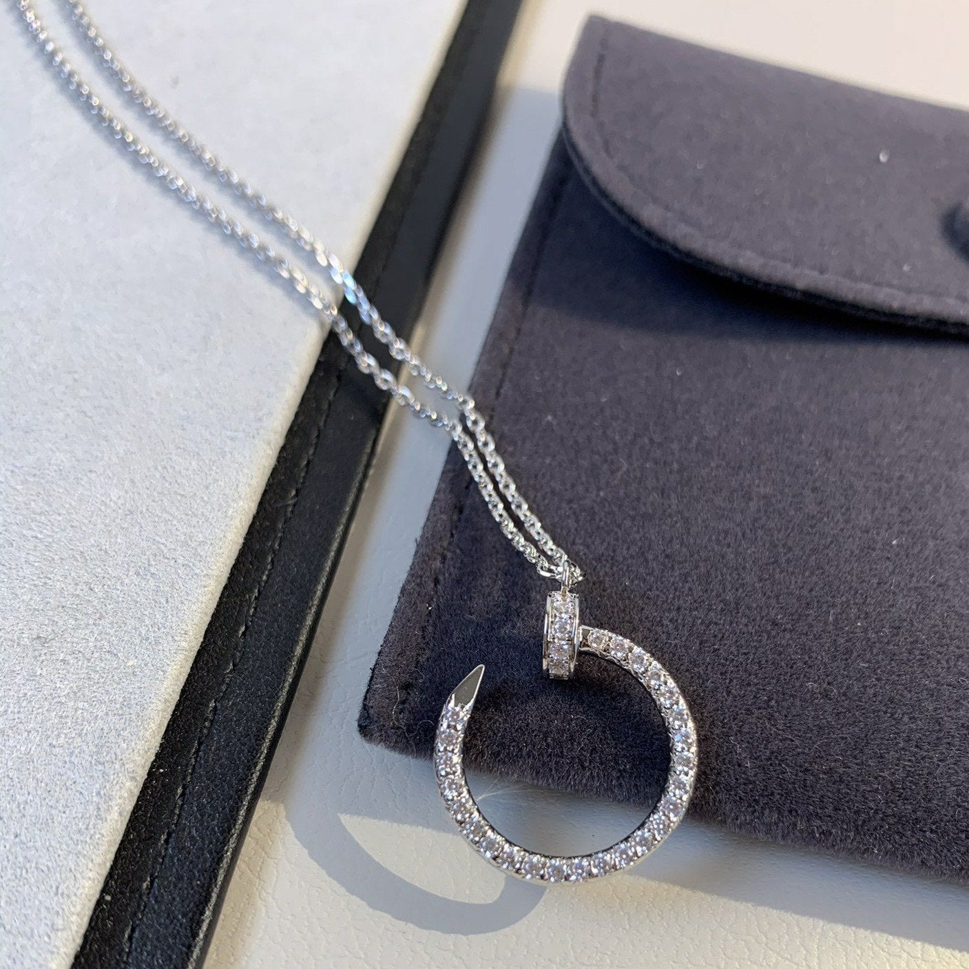 [Regal Gem]JUSTE NECKLACE SILVER DIAMONDS