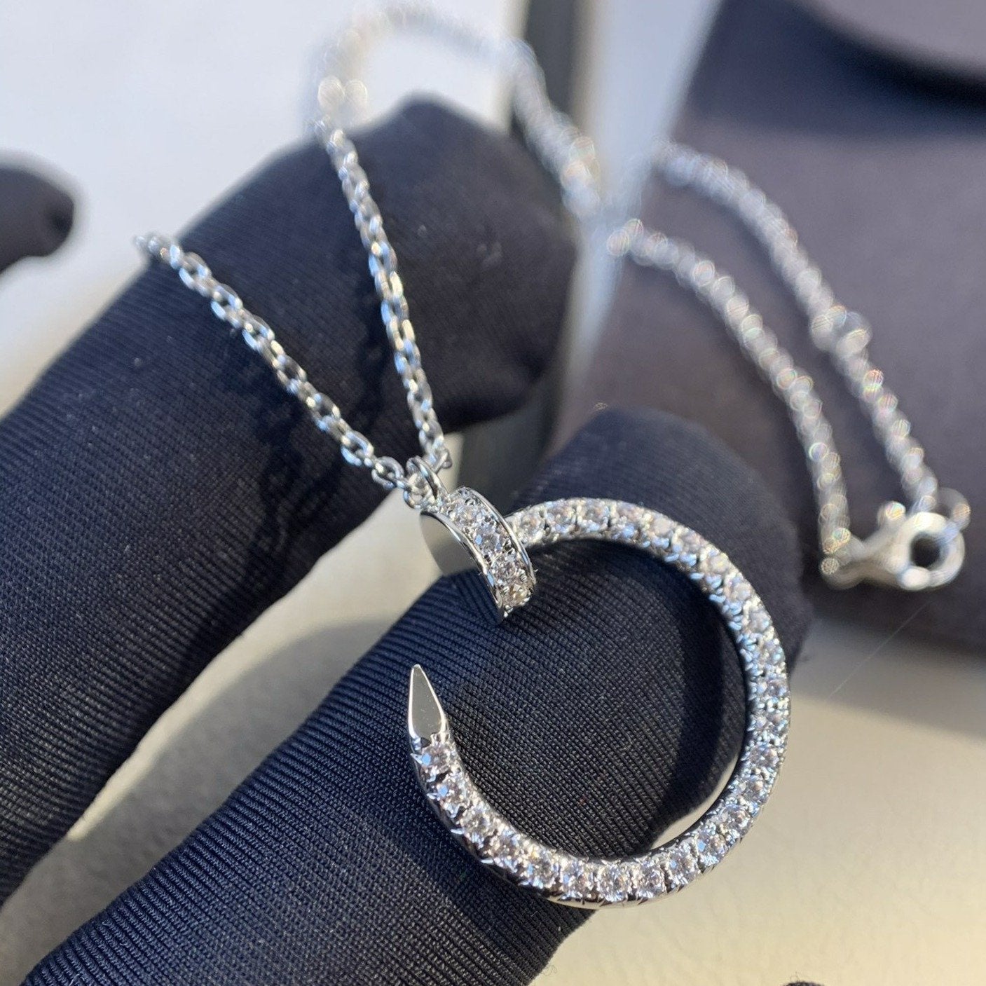 [Regal Gem]JUSTE NECKLACE SILVER DIAMONDS