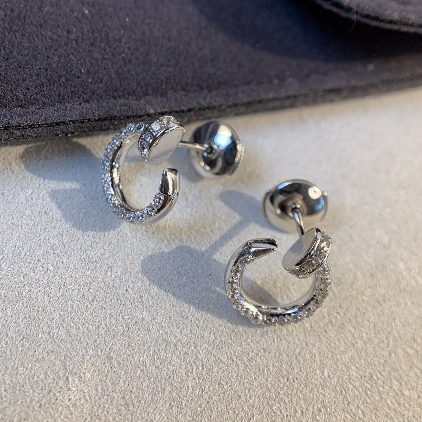 [Regal Gem]JUSTE EARRINGS SILVER DIAMONDS