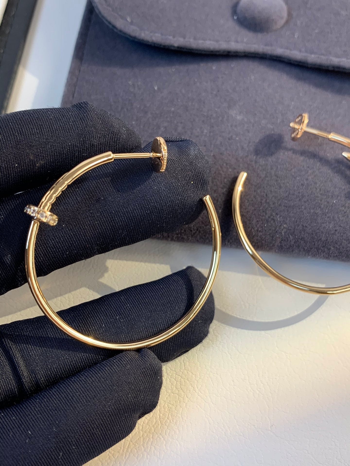[Regal Gem]JUSTE EARRINGS GOLD DIAMONDS 1.8MM