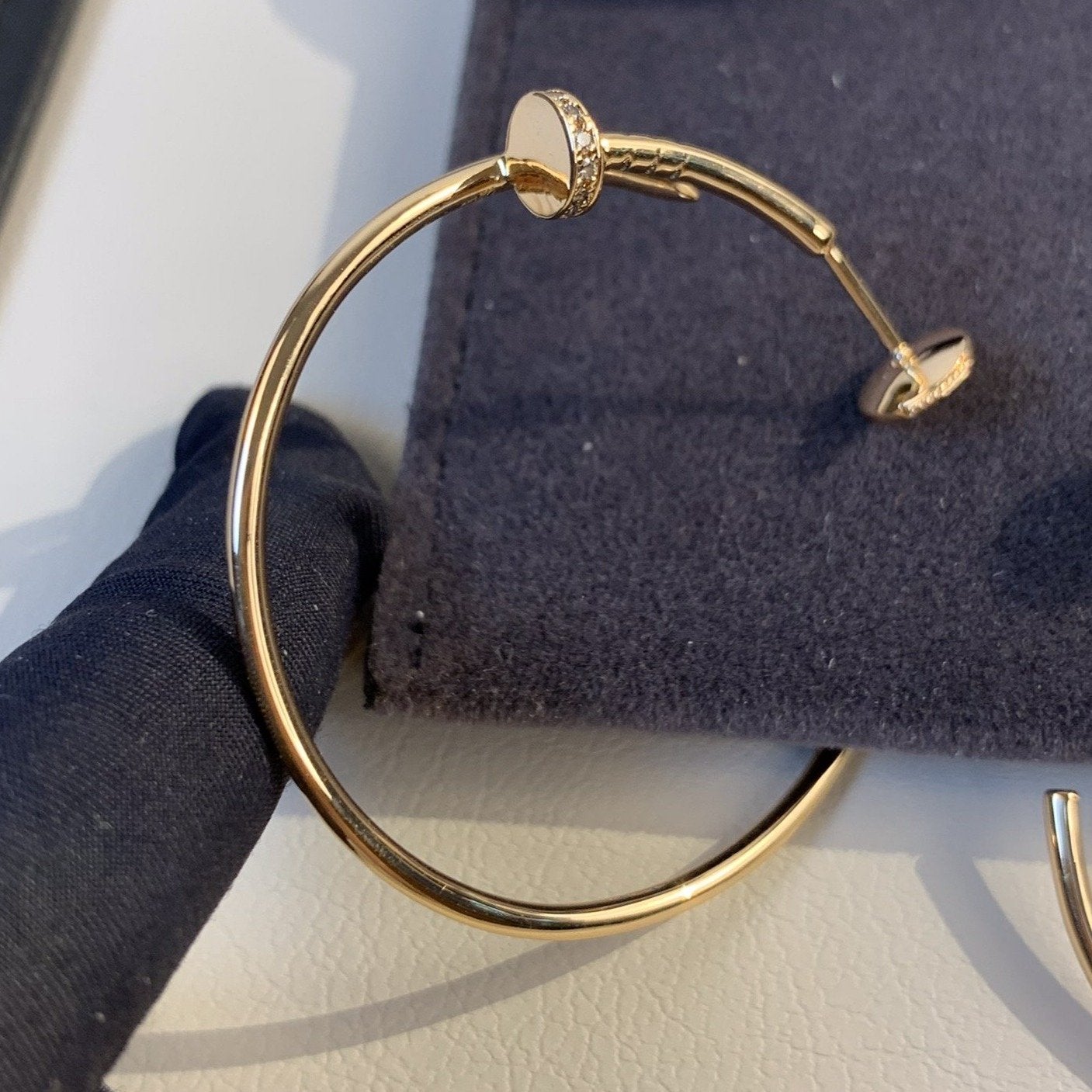 [Regal Gem]JUSTE EARRINGS GOLD DIAMONDS 1.8MM