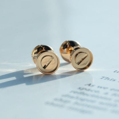 [Regal Gem]LOVE EARRINGS PINK GOLD 10MM