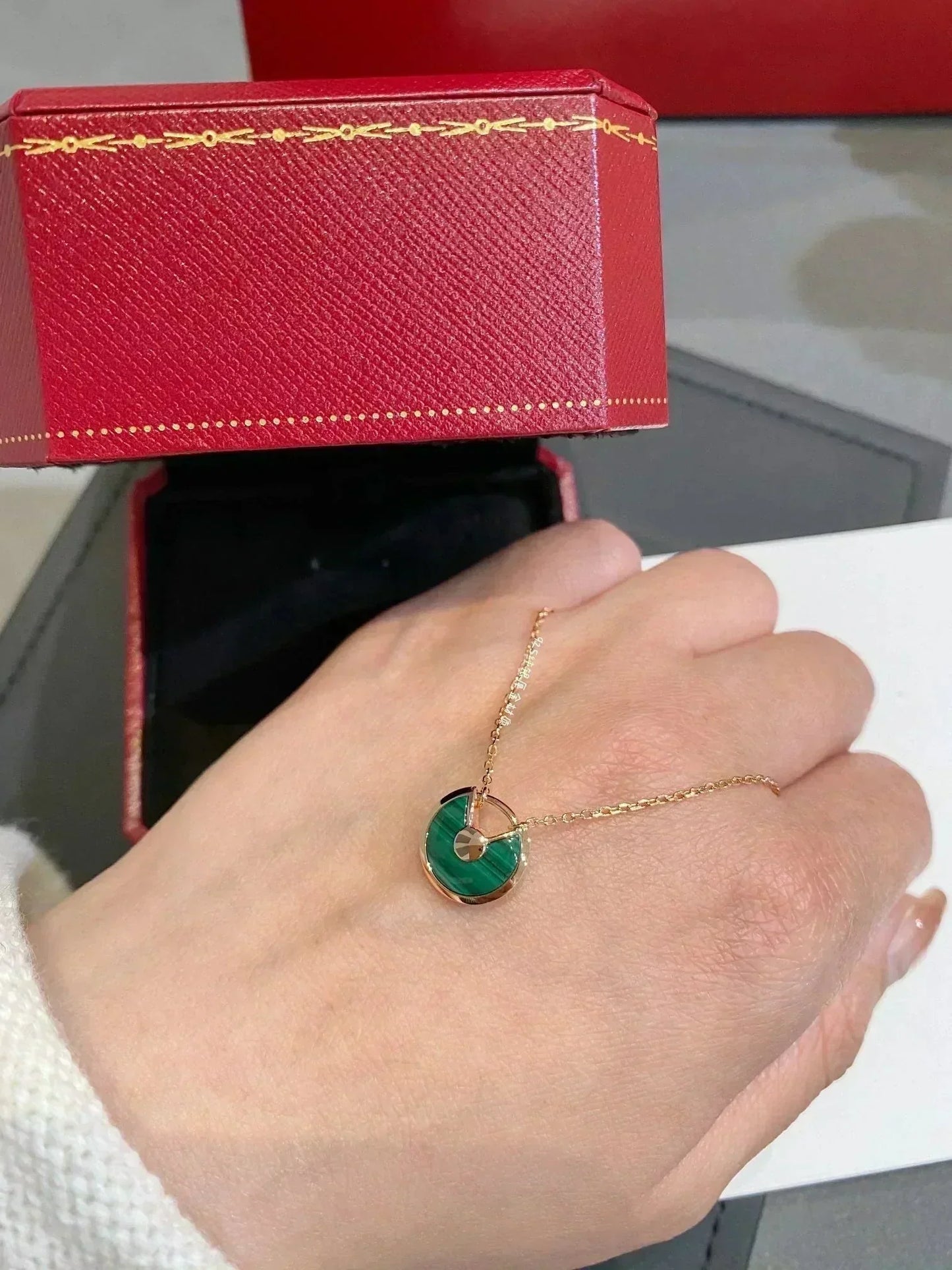 [Regal Gem]AMULETTE Regal Gem GOLD MALACHITE NECKLACE