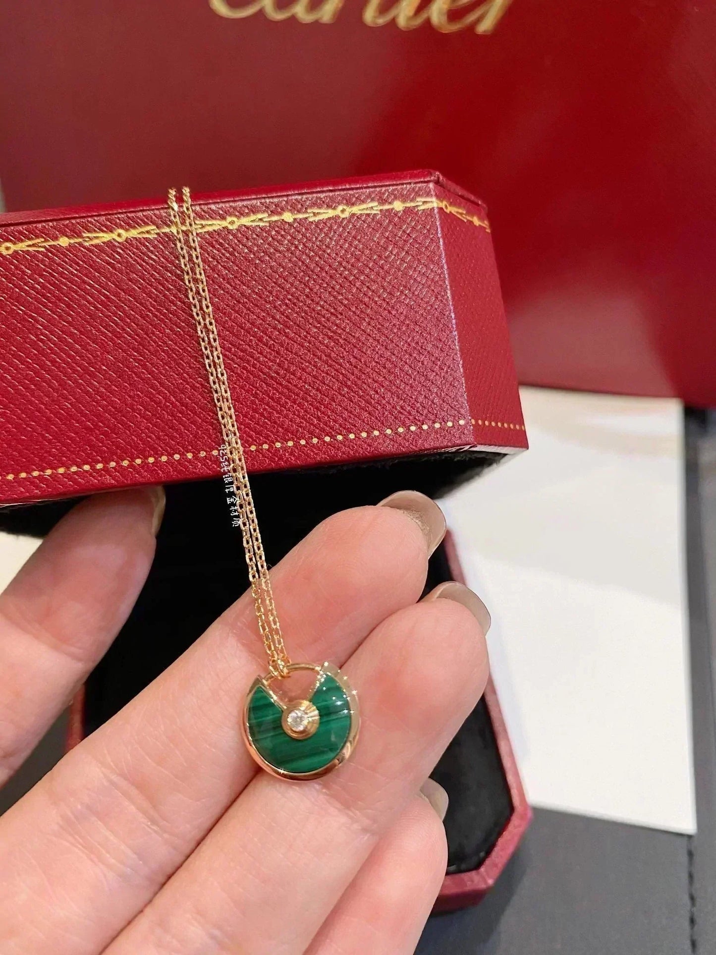 [Regal Gem]AMULETTE Regal Gem GOLD MALACHITE NECKLACE