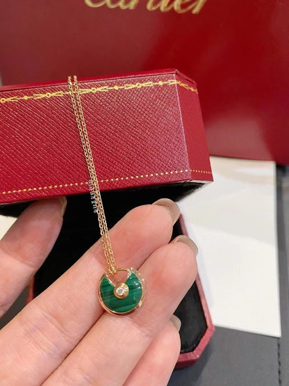 [Regal Gem]AMULETTE Regal Gem GOLD MALACHITE NECKLACE