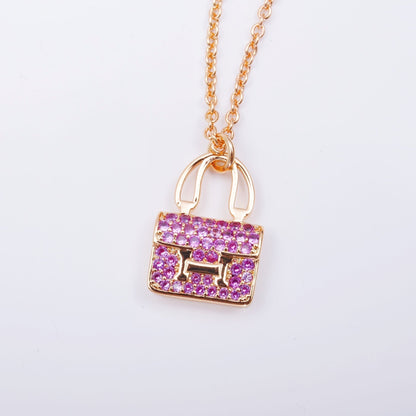 [Regal Gem]CONSTANCE PEDANT PURPLE DIAMOND NECKLACE