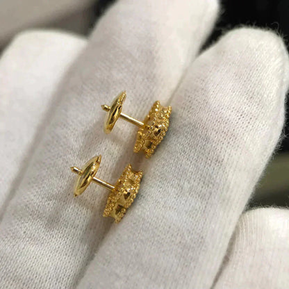 [Regal Gem]CLOVER MINI 9.5MM MALACHITE  EARRINGS