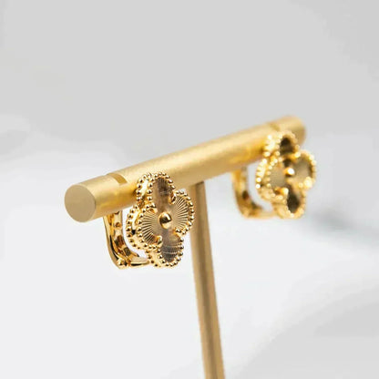 [Regal Gem]CLOVER MEDIUM 1 MOTIFS LASER EARRINGS