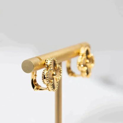 [Regal Gem]CLOVER MEDIUM 1 MOTIFS LASER EARRINGS