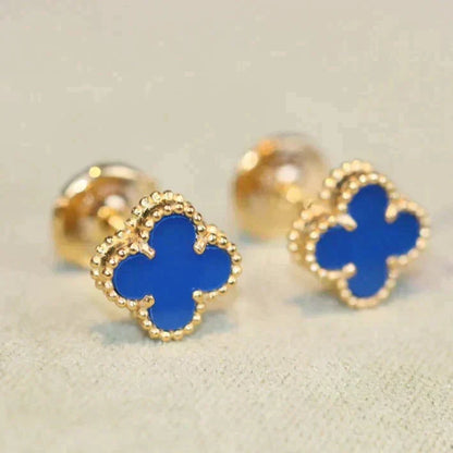 [Regal Gem]CLOVER MINI 9.5MM TURQUOISE EARRINGS