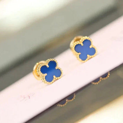 [Regal Gem]CLOVER MINI 9.5MM TURQUOISE EARRINGS