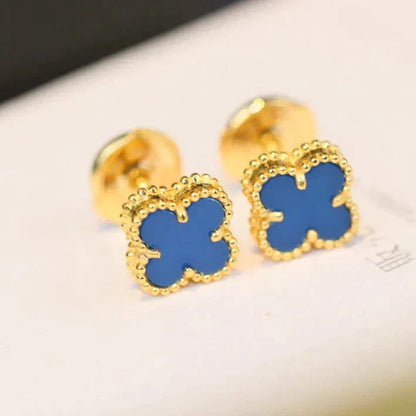[Regal Gem]CLOVER MINI 9.5MM TURQUOISE EARRINGS