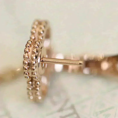 [Regal Gem]CLOVER MEDIUM 1 MOTIFS FUll DIAMOND EARRINGS