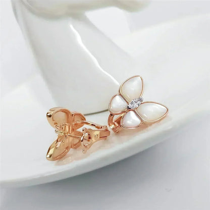 [Regal Gem]BUTTERFLY MOP DIAMOND EARRINGS