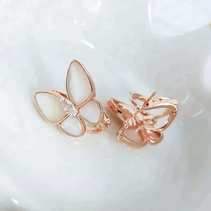 [Regal Gem]BUTTERFLY MOP DIAMOND EARRINGS