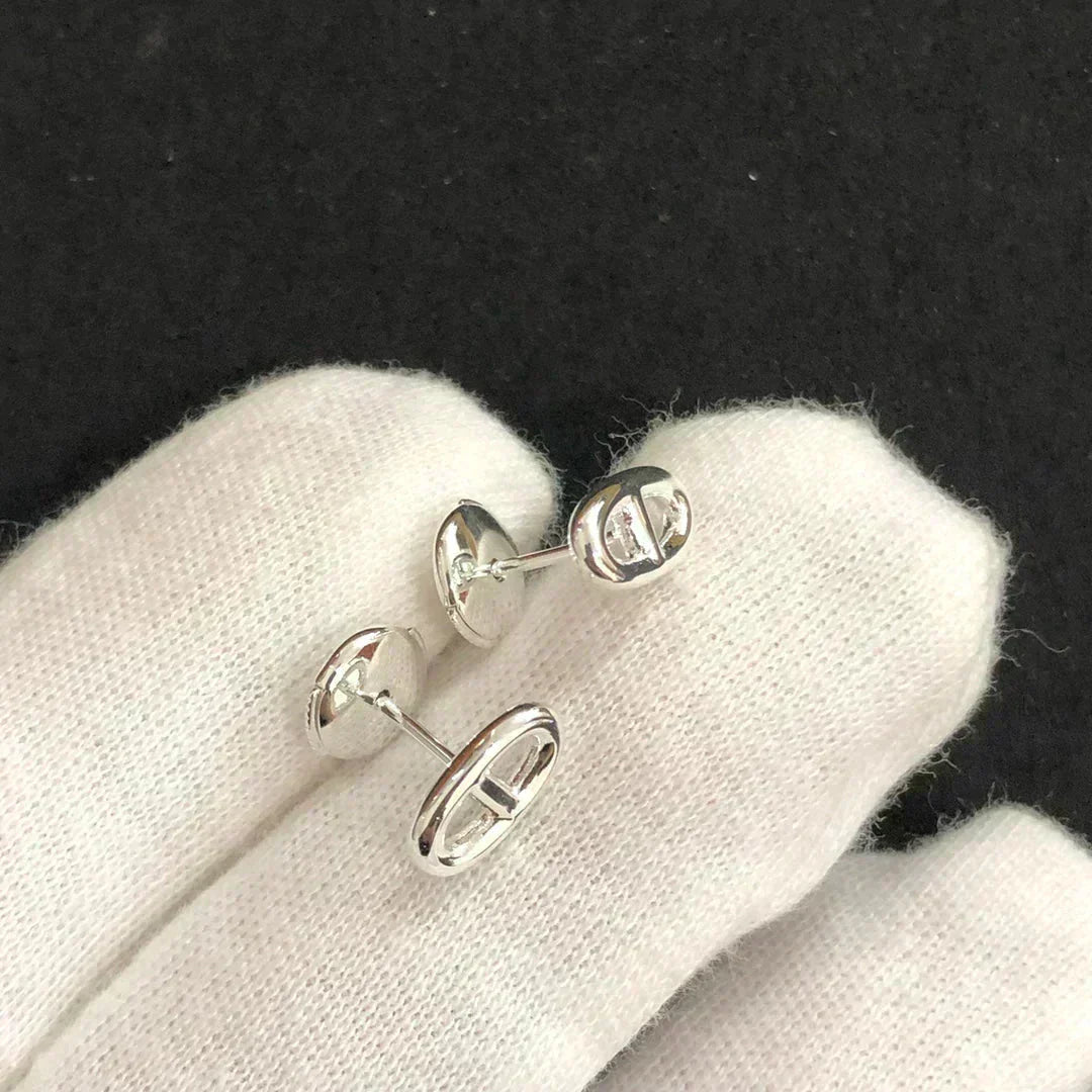 [Regal Gem]CHAINE SMALL EARRINGS GOLD AND SILVER