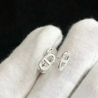 [Regal Gem]CHAINE SMALL EARRINGS GOLD AND SILVER