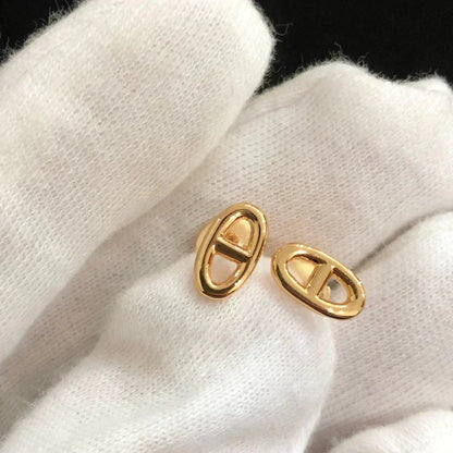 [Regal Gem]CHAINE SMALL EARRINGS GOLD AND SILVER