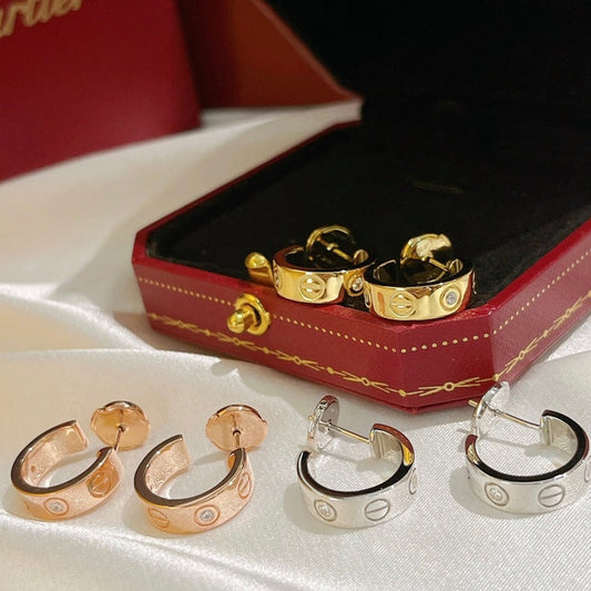 [Regal Gem]LOVE EARRINGS 5.7MM 2 DIAMONDS