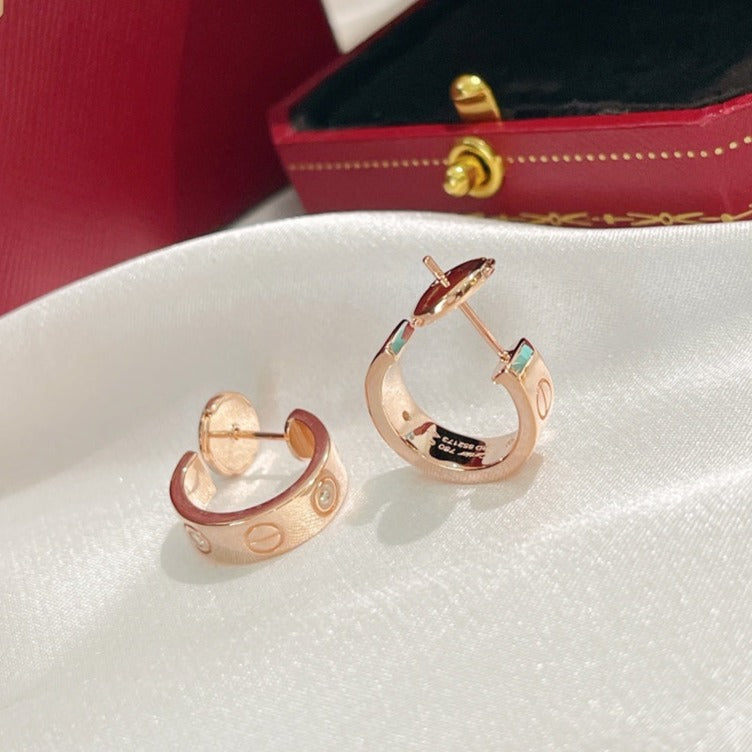 [Regal Gem]LOVE EARRINGS 5.7MM 2 DIAMONDS