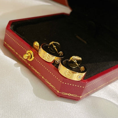 [Regal Gem]LOVE EARRINGS 5.7MM 2 DIAMONDS