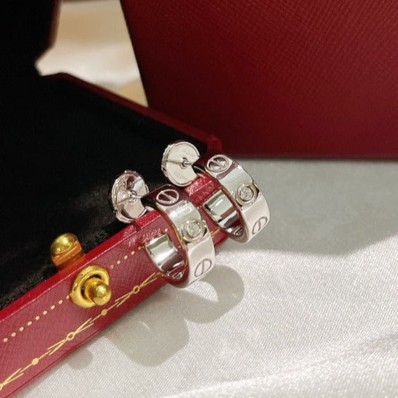 [Regal Gem]LOVE EARRINGS 5.7MM 2 DIAMONDS