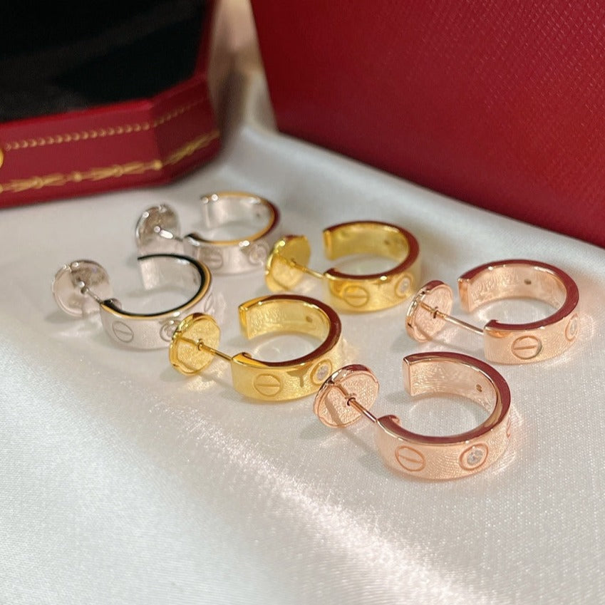 [Regal Gem]LOVE EARRINGS 5.7MM 2 DIAMONDS